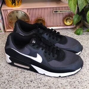 Nike Air Max 90 Black Grey White Mens Size 13